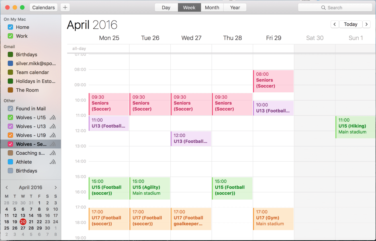 Create iCal feed from Mission Peak Calendar