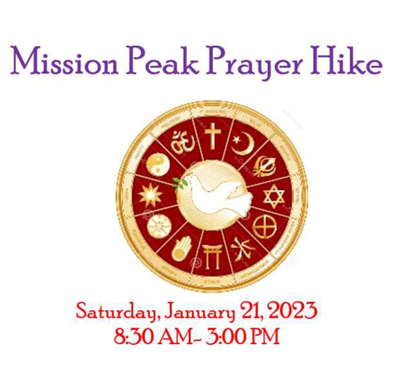 1/21 - 4th Annual Mission Peak Prayer Hike Registration