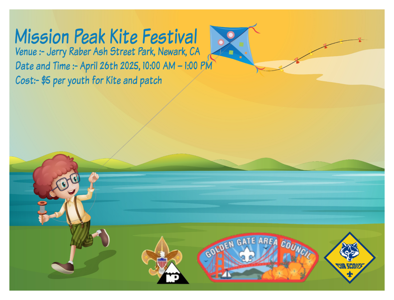 4/26 - Annual Cub Scout Kite Festival in Newark