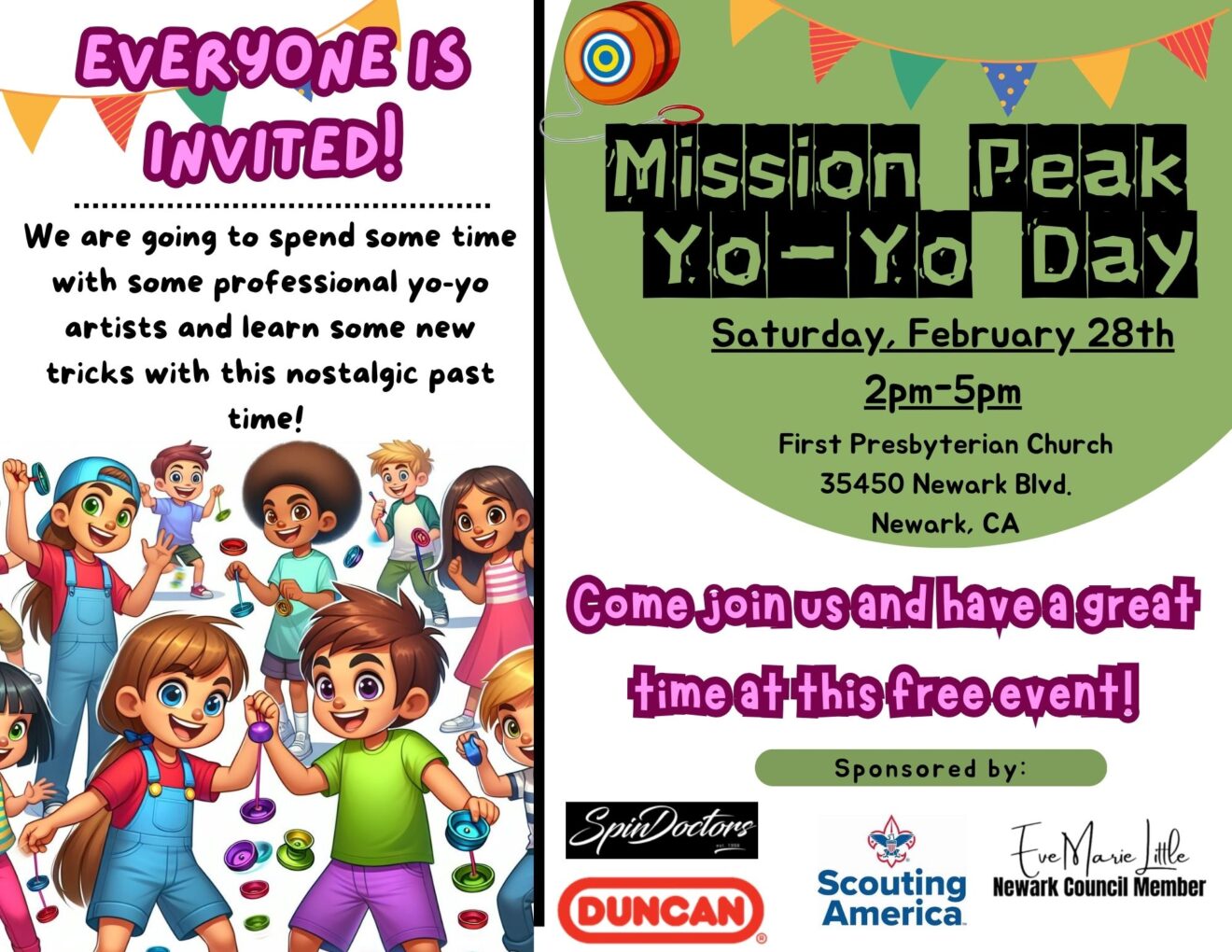 2/28 - 3rd Annual Mission Peak Yo-Yo Day is coming up!