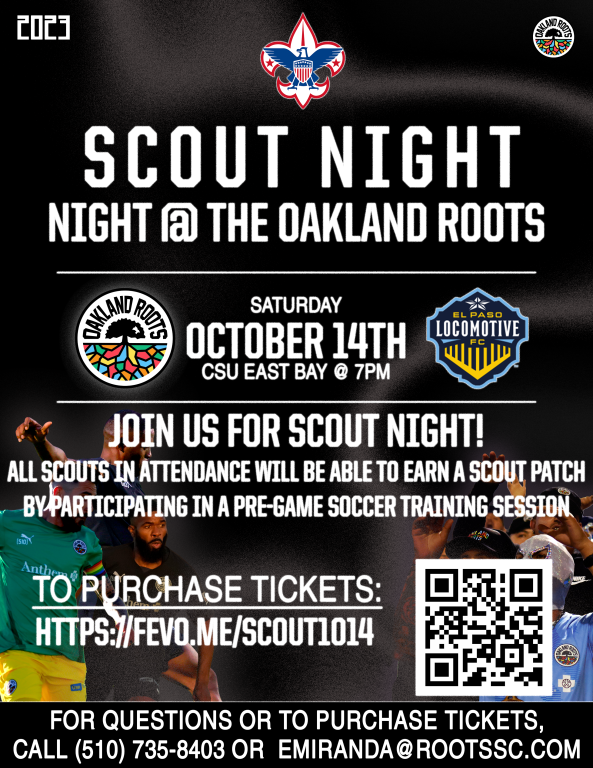 Scroot Night 10/14 - Oakland Roots Scout Night !! - Mission Peak District